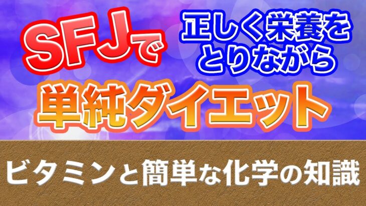 【第33回SFJ】ビタミンと簡単な化学の知識【正しく栄養をとりながら単純ダイエット！】