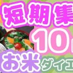 【お米ダイエット】改善版☆短期集中10日間お米ダイエット方法＋10日間の食事記録&結果！！