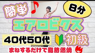 【簡単！初級エアロビクス】40代50代ダイエットに最適！まねして楽しく全身運動