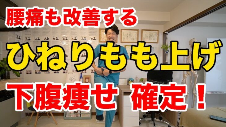 【もも上げるだけダイエット】腰痛も改善しながら、お腹の贅肉も落とす【下腹痩せ】エクササイズ