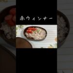 簡単お母さんのお弁当／赤ウィンナー／なすの照り焼き #shorts