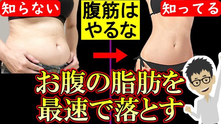 お腹の脂肪を最速で落とす方法3選！下っ腹や体脂肪率を減らす【腹筋を割る方法｜痩せる｜割れる｜効果｜ダイエット】