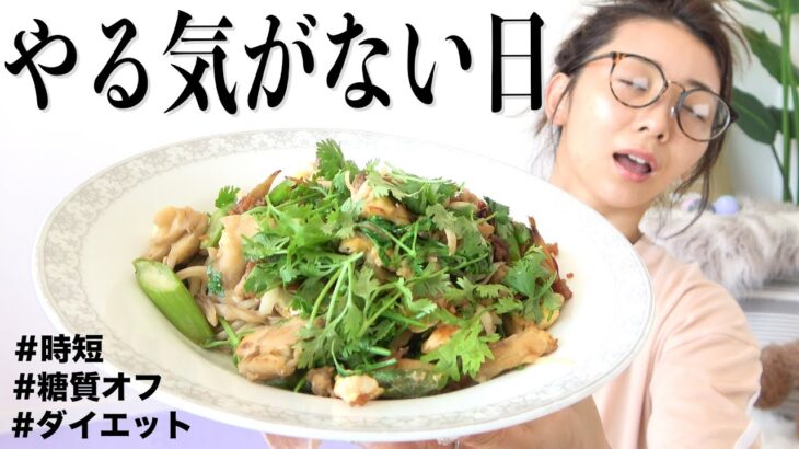 【無心ダイエットレシピ】放心状態でも簡単時短で作れる糖質オフ麺炒め麺【ダイエット中のリピレシピ】