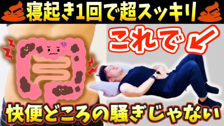 寝起きに腸を揉むだけで即効便秘改善！寝ながら腸もみマッサージで怖いくらい出過ぎ注意！ドバドバ快便でお腹痩せまで【ダイエット整体師】