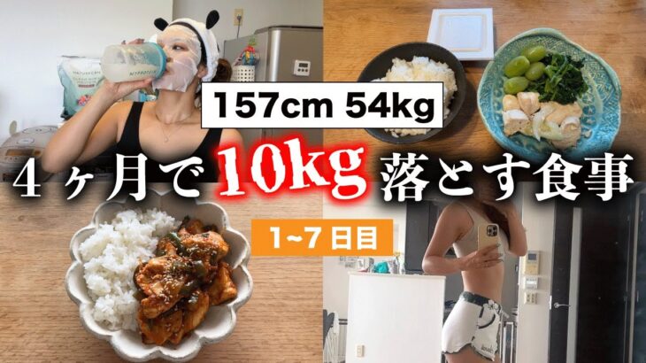 【4ヶ月で10kg落とす1週間の食事①】減量Vlog1〜7日目 / 脂質制限 / 体重公開