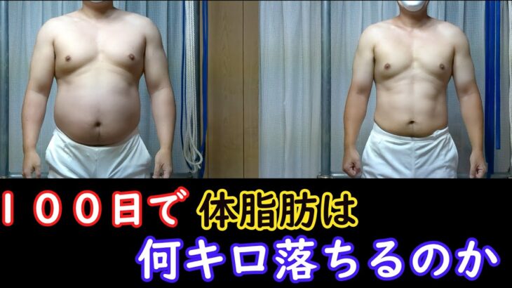 （100日）ダイエットしながら筋量増加実験　ビフォーアフター