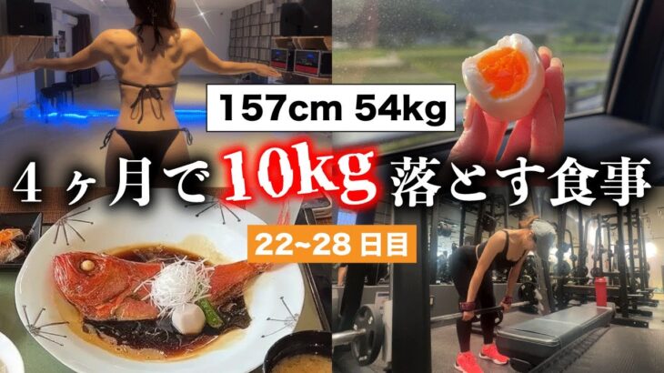 【4ヶ月で10kg落とす1週間の食事④】減量Vlog22〜28日目 / 脂質制限 / 体重公開