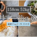 【−3kg落とす1週間の食事⑤】ダイエット減量Vlog29〜35日目 | 体重・体脂肪率