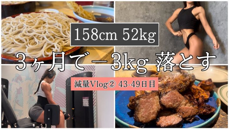 【−3kg落とす1週間の食事⑦】ダイエット減量Vlog43~49日目 | 体重・体脂肪率
