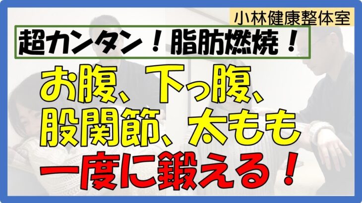 【超カンタン！脂肪燃焼！】お腹、下っ腹、股関節、太もも　一度に鍛える！