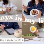 【3日間で-1.2kg】ダイエットしながら勉強も頑張る社会人OLの平日👩‍💼 | 3 days in my daily life | diet + study hard for my dream✨