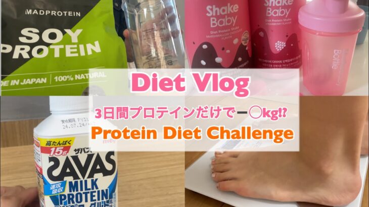 【3日間Diet Vlog】3食プロテインだけで何キロ痩せるのか！？🥛🍓 ｜旅行後の短期集中減量チャレンジ🔥【ダイエット】｜단백질  프로틴 다이어트🍫👊🏼