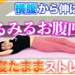 【お腹痩せ】寝ながらストレッチでみるみるお腹が凹む！大事なのは横腹！【ダイエット】